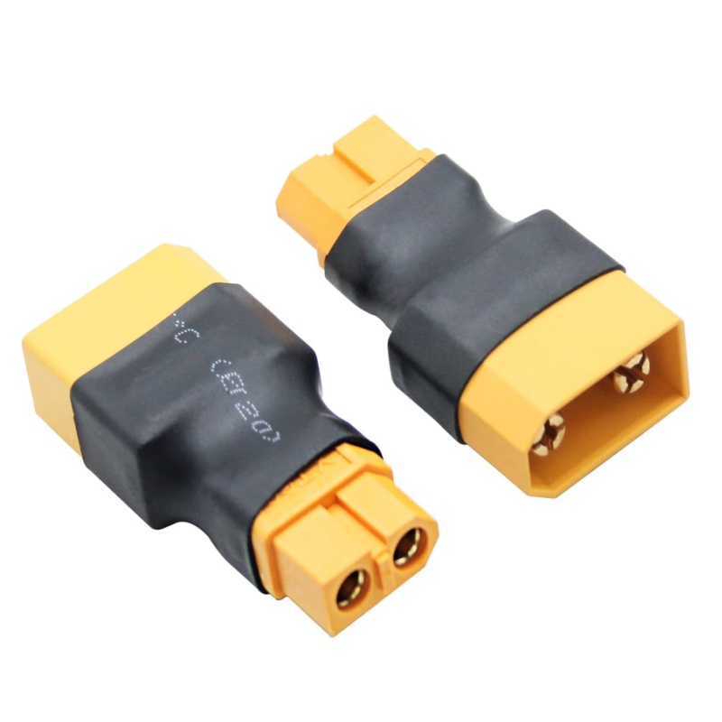 Drone Battery Charger - قطعتان/مجموعة، محول قابس XT90 ذكر وأنثى